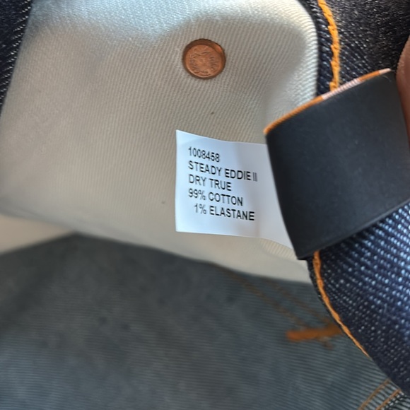 NWT Nudie Jeans Co Men’s Steady Eddie II Tapered Dry True Denim Jeans 29 x 34 - Picture 6 of 16